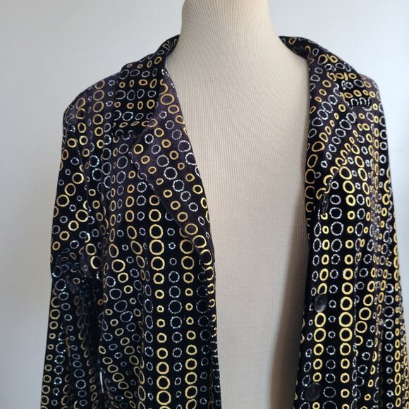 Briggs New York Jackets & Blazers - BRIGGS BLACK WITH GOLD/SILVER SPARKLE EVENING JACKET (Size: Petite Small)